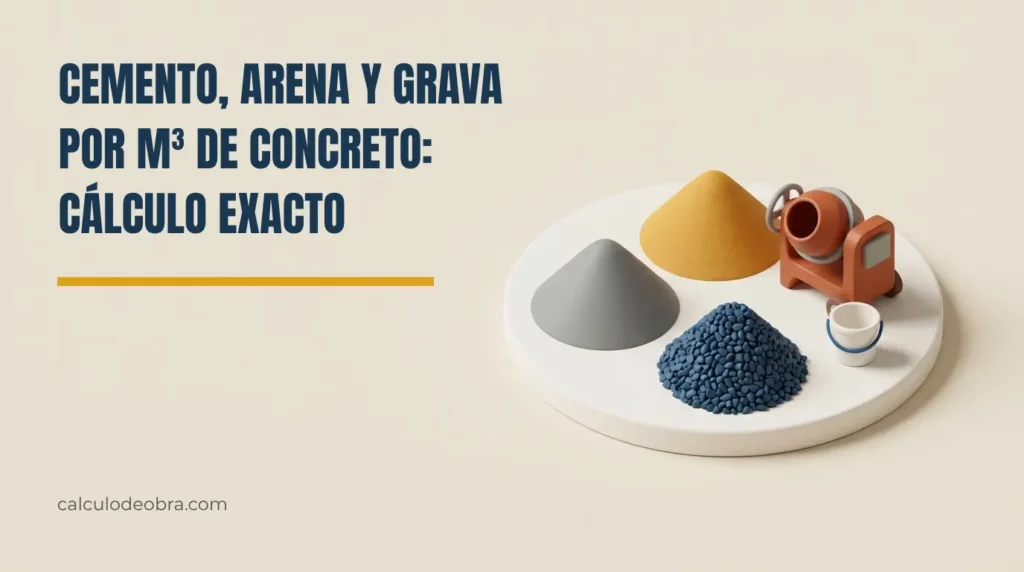 Cuánto cemento, arena y grava lleva 1 m³ de concreto: proporciones exactas