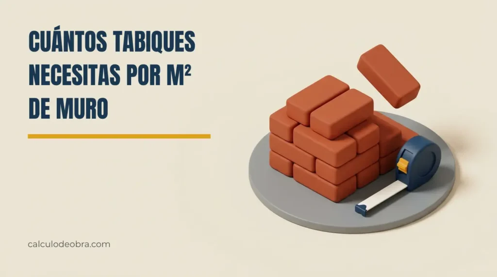 Cuántos tabiques rojos entran en 1 m² de muro (tabla por medida)
